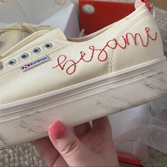 New Superga Chicas Latinas Besame Mucho Platform Sneakers - Picture 9 of 11